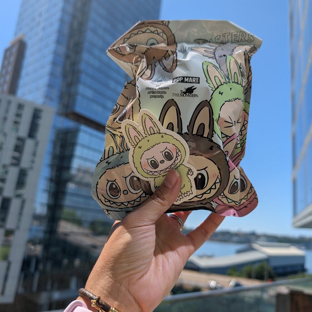 POP MART - Green Grape - The Monsters Labubu Exciting Macaron Vinyl Plush